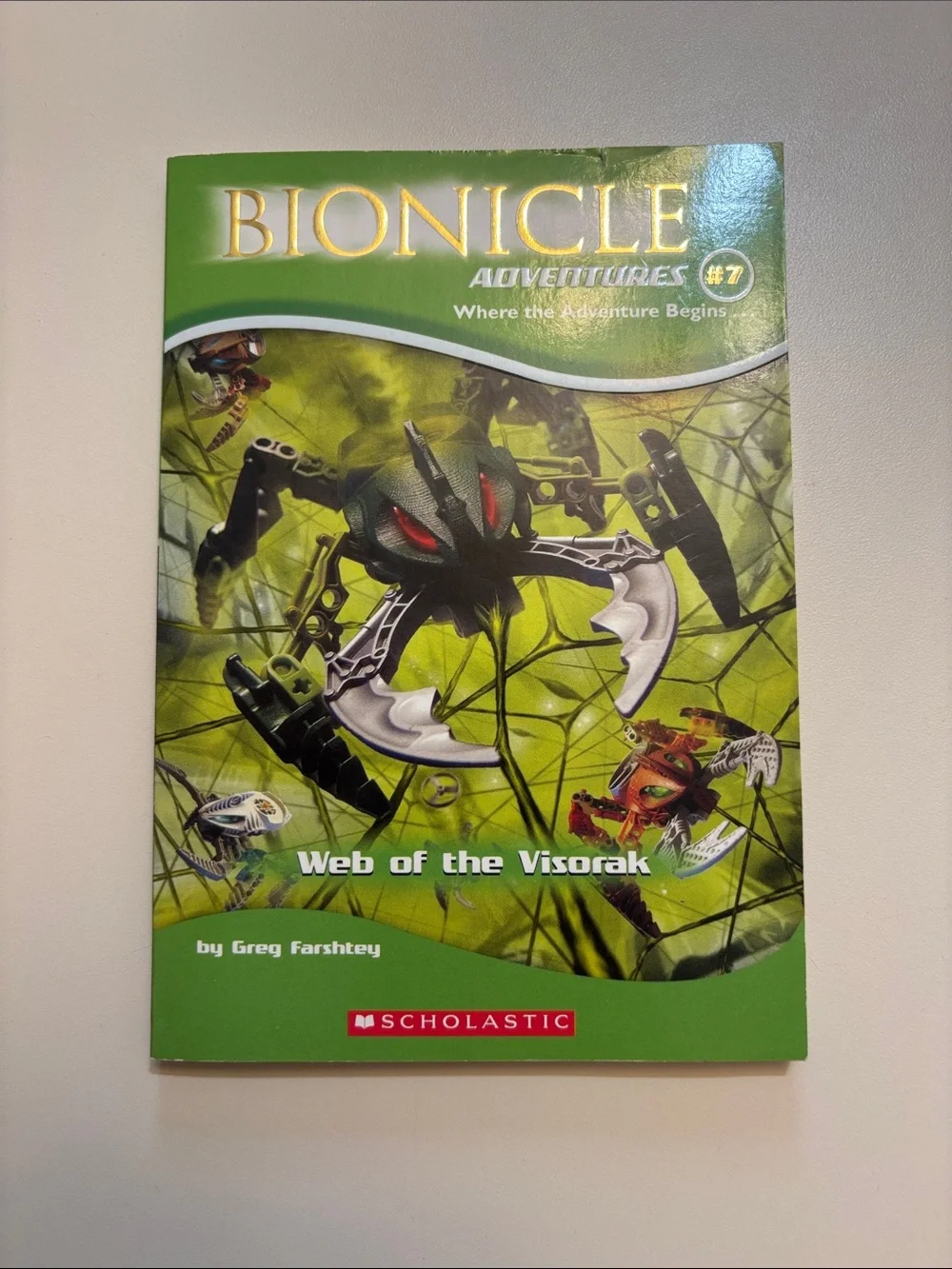 Scholastic Green BIONICLE Adventures: Web of the Visorak